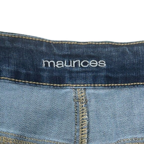 Maurices Womens Denim Bermuda Shorts Size 22W Blue Stretch Casual Cotton Blend - Picture 2 of 10